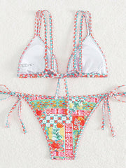 Women's Hawaiian Resort Print Strappy Beach Bikini