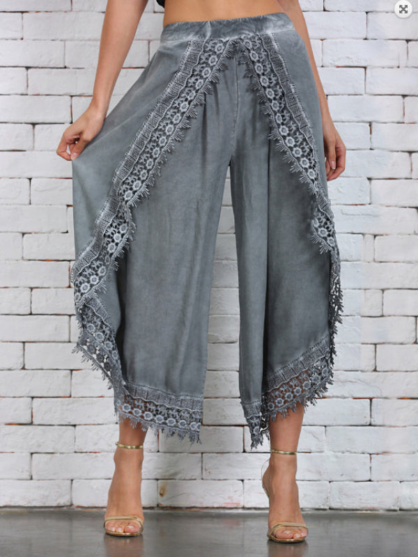Women's Lace Lace Harlan Pants Wide Leg Pants