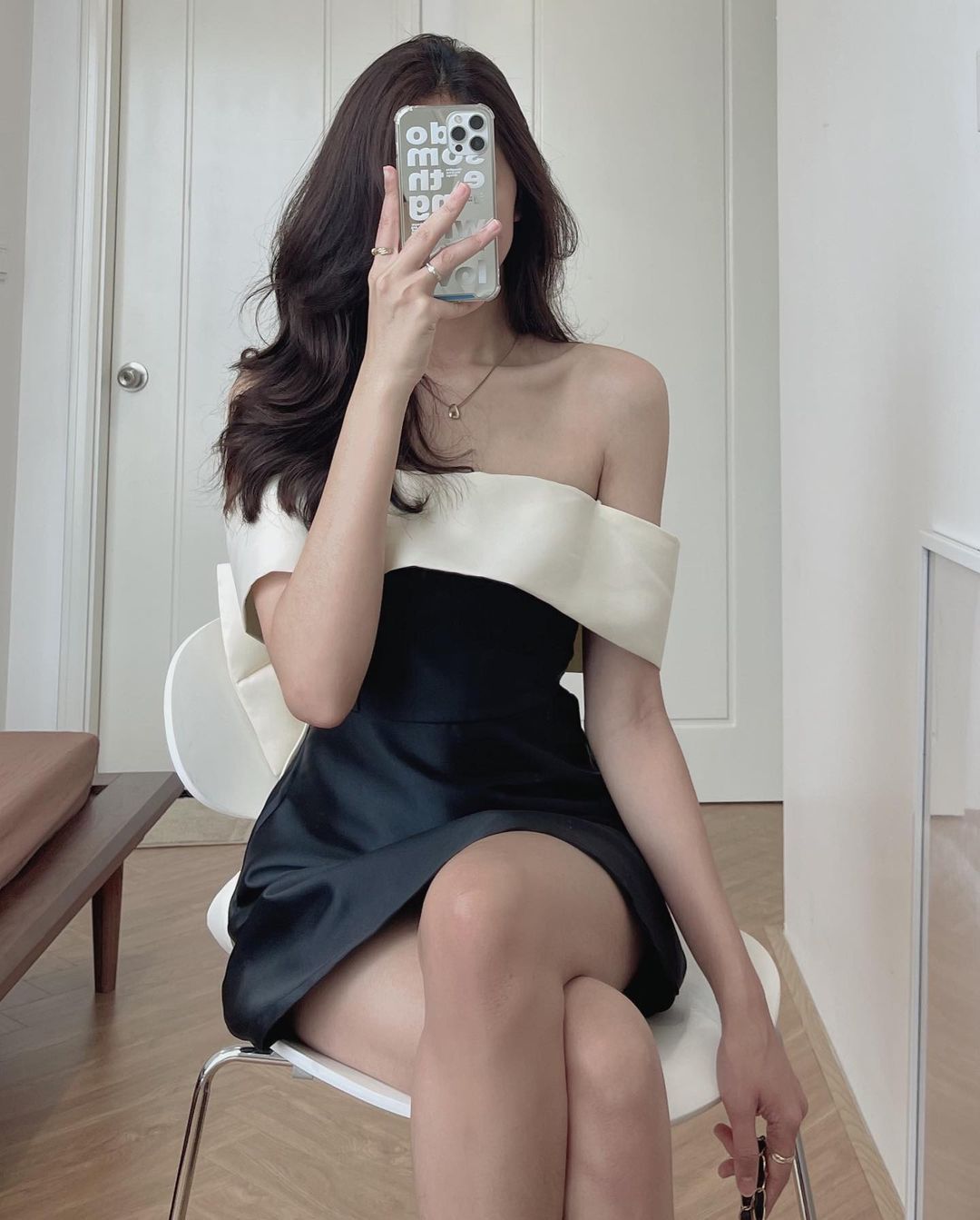Juliette Bow Front A-Line Mini Dress