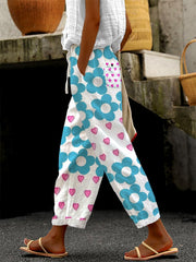Trendy Color Contrast Casual Trousers