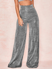 High-Waisted Split-Joint Loose Wide Leg Trousers Pants