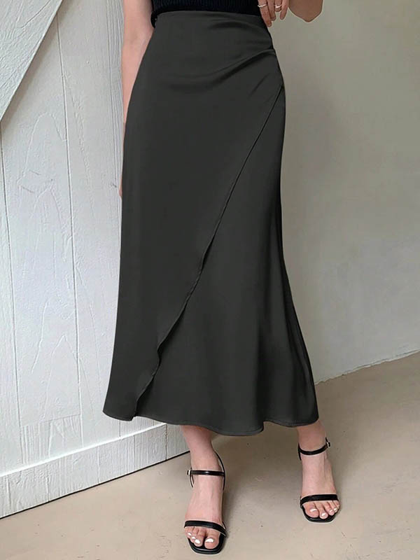 Solid Color Bodycon Skirts Bottoms
