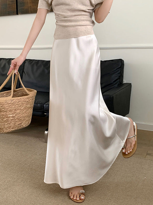 Elasticity Solid Color Mermaid Skirts Bottoms