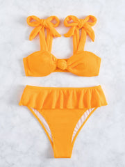 Tether Bow High Waist Beach Bikini