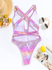 Deep V sexy One-piece Backless Bikini
