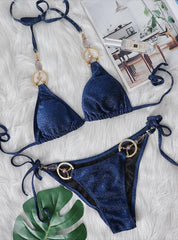 Handmade Beaded Swimsuit Crystal Diamond Bikini