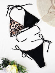 Leopard Print Sexy Halter Bikini