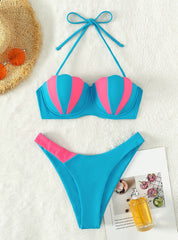 Shell Steel Support Split Swimsuit