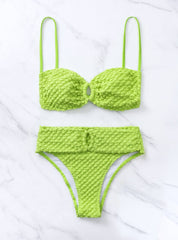 Granular Polka Dot High Waist Swimsuit