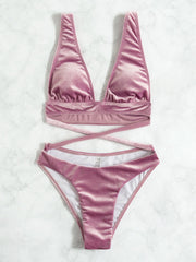 Sexy One-piece Deep V Neck Beach Bikini