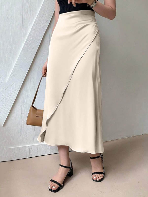Solid Color Bodycon Skirts Bottoms