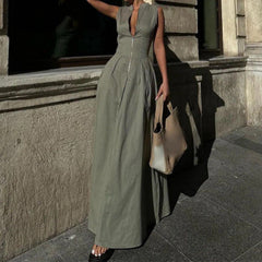 Selene Sleeveless V-Neck Maxi Dress