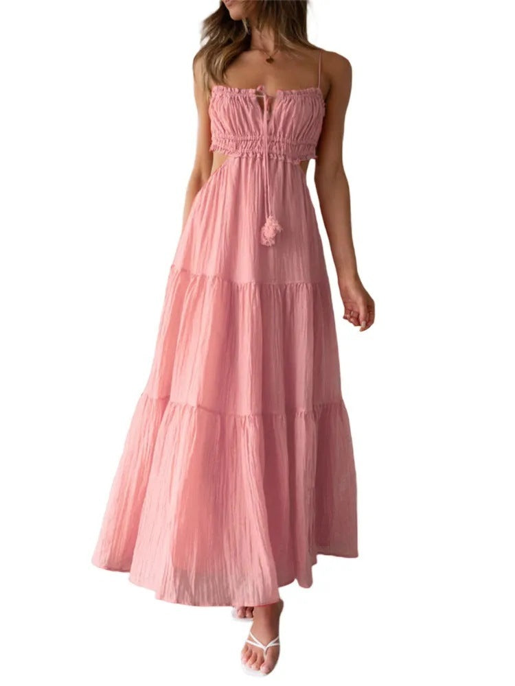 Lila Hollow Back Swing Dress