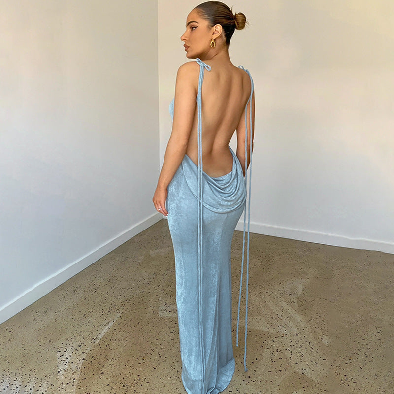 Olivia Backless Halter Tube Dress