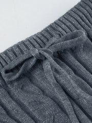 Tie-Belt Wool Fishtail Skirt