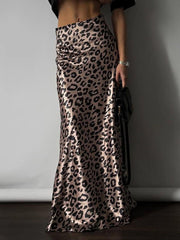 Leopard Bodycon High Waisted Skirts Bottoms