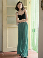 Casual High Waisted Loose Printed Wide Leg Pants Bottoms