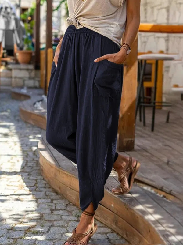 Casual Thin Cropped Harem Pants