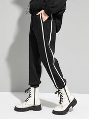 Casual Loose Drawstring High-Waisted Pants