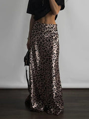 Leopard Bodycon High Waisted Skirts Bottoms