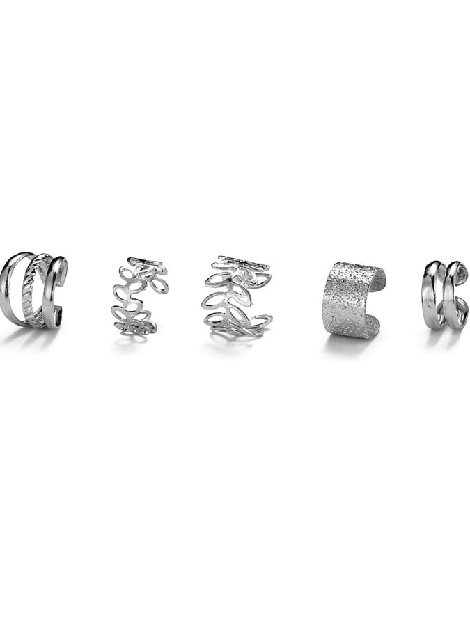 Women's  Simple Hollow Out Five-Piece Earring Clamp
