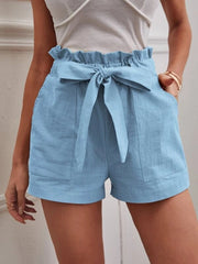 Linen pocket high waisted wide leg pants