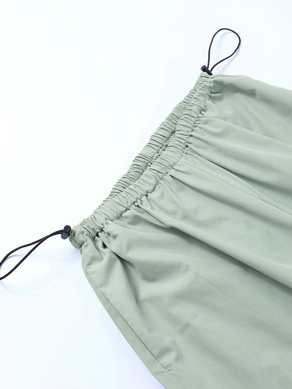 Drawstring Pockets Loose Trousers Pants