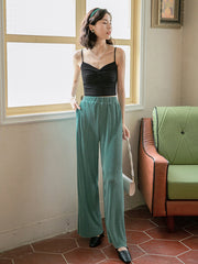 Casual High Waisted Loose Printed Wide Leg Pants Bottoms