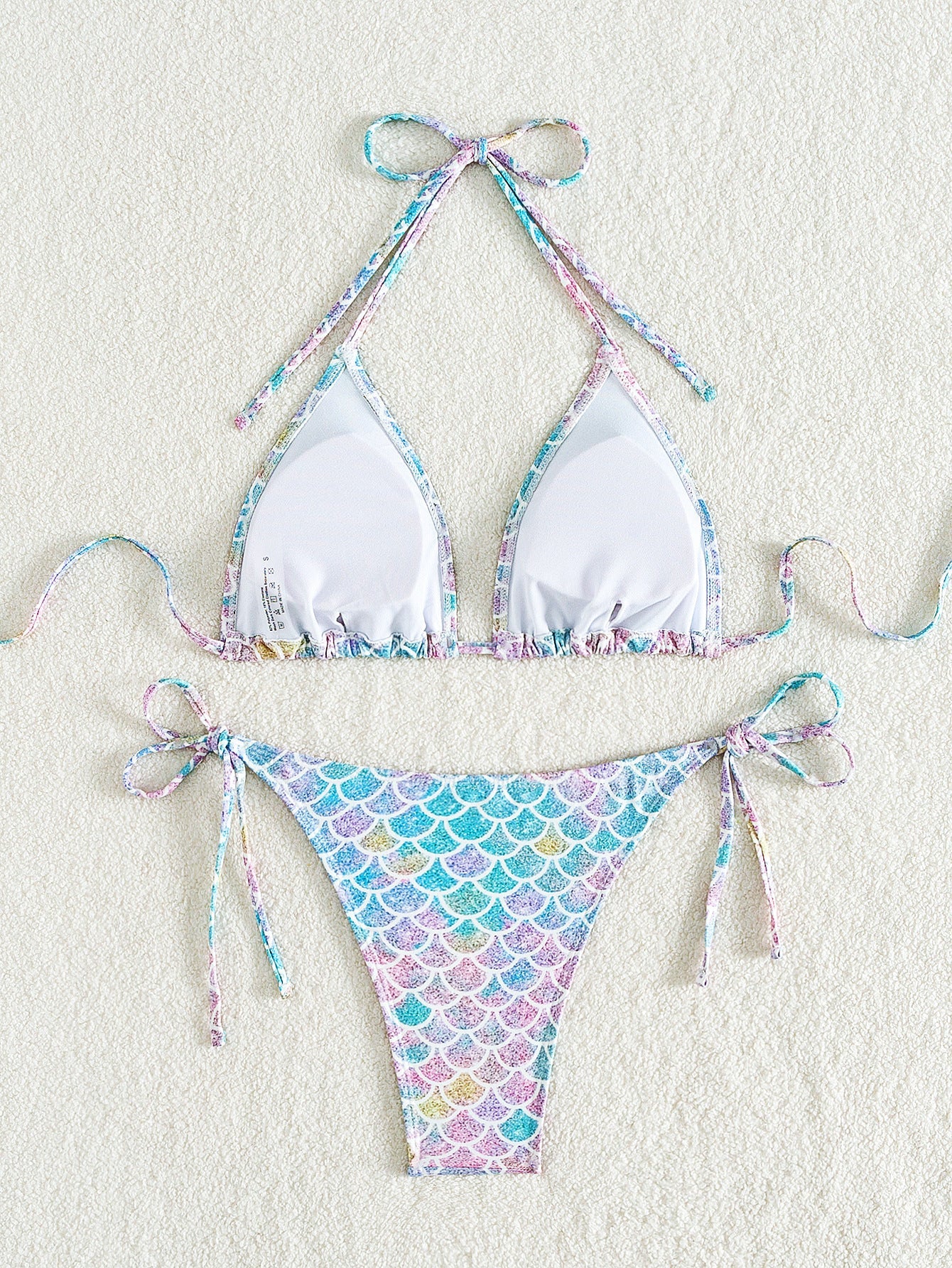 Sexy Mermaid Printed Halter Swimsuit
