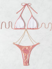 Chain One-piece Tether Sexy Backless Beach Bikini