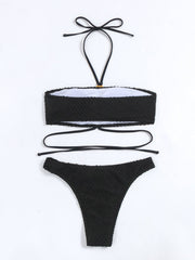 Color Diamond Chain Split Swimsuit