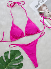 Sexy Crystal Diamond Love Heart Bikini