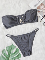 Sexy Women Metal Accessories Bikini