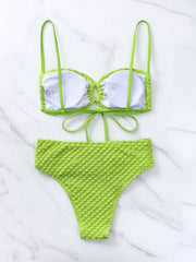 Granular Polka Dot High Waist Swimsuit