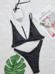Luxury Crystal Diamond Three Piece Suit Swimsuit