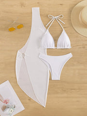 White Three-piece Beach Bikini
