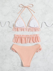 Diamond Backless Three-piece Beach Bikini