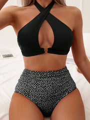 Women's Sexy Casual Vacation Split Swimsuit With Hollow Design (With Chest Pad)