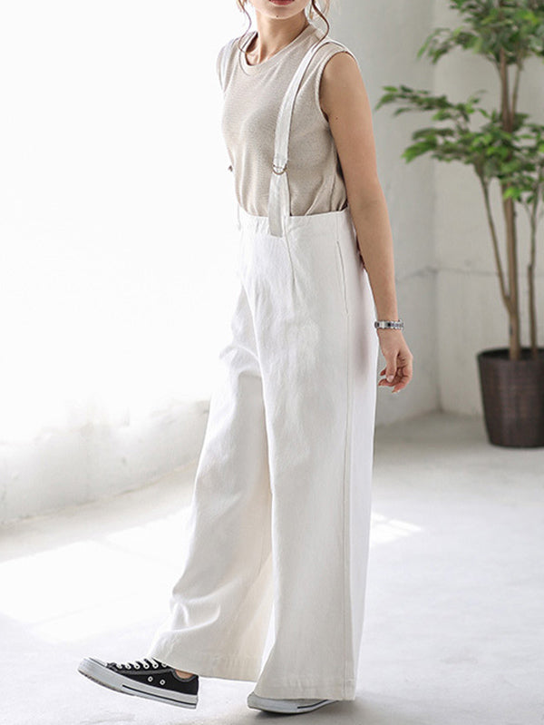 Loose Wide-Leg Long Overalls