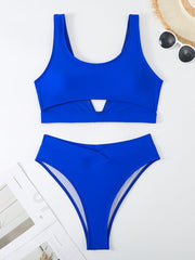 Women's Sexy Casual Vacation Split Swimsuit With Hollow Design (With Chest Pad)