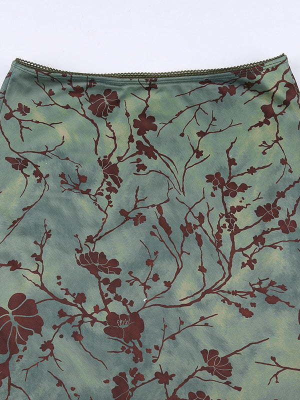 Printed Skirt In Green