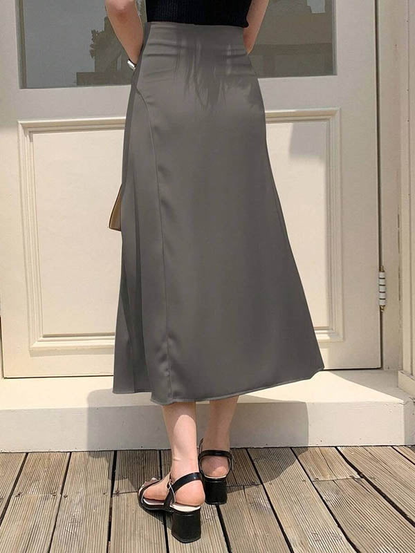 Solid Color Bodycon Skirts Bottoms