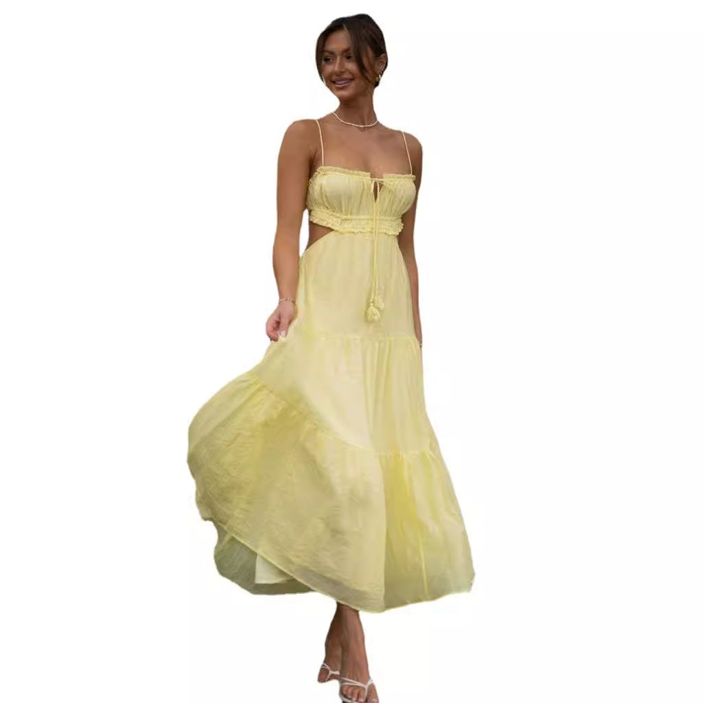 Lila Hollow Back Swing Dress