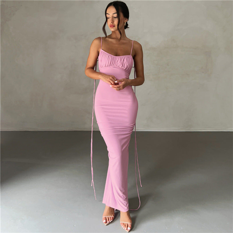 SELENA RUCHED ELEGANCE MAXI DRESS