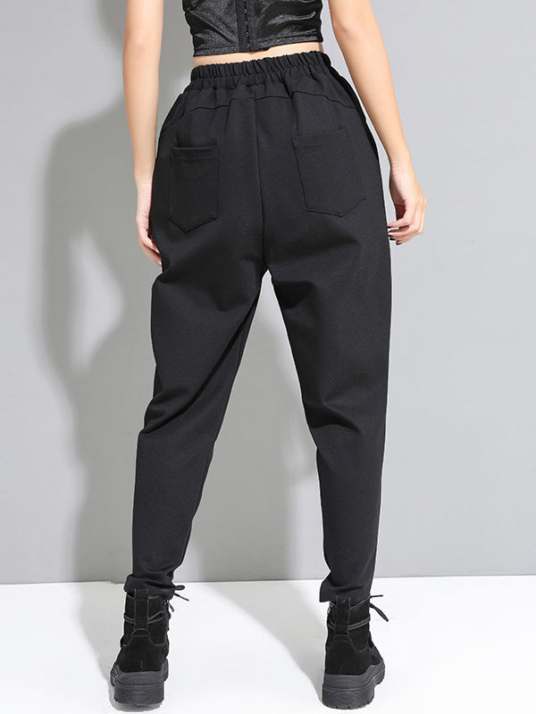 Original Creation Loose Harem Pants Solid Color Pants