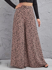 Leopard Loose Wide Leg Trousers Pants