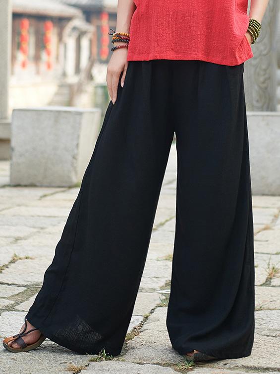 Vintage Casual Yoga Loose Wide Leg Pants