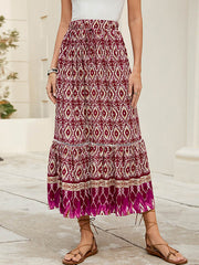 Contrast Color Elasticity Loose Skirts Bottoms