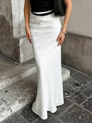 No Belt Solid Color Bodycon High Waisted Skirts Bottoms