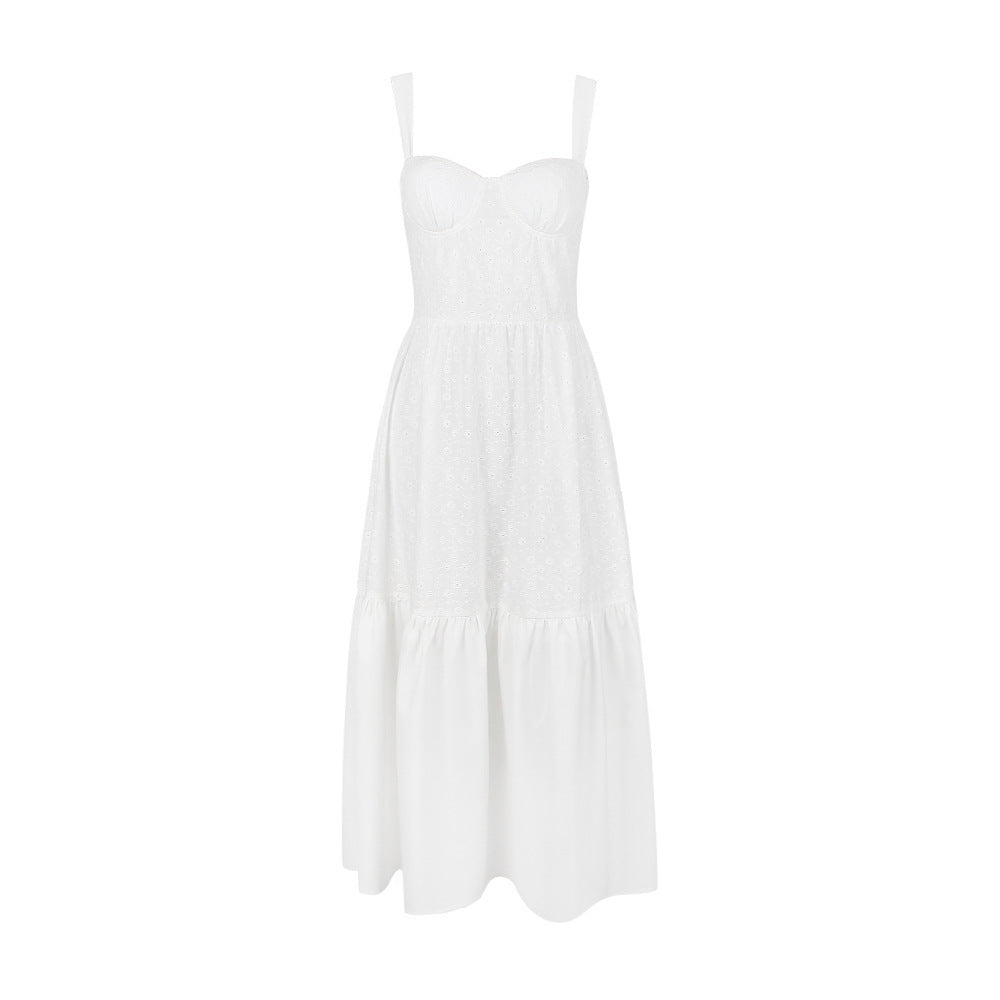 Delilah Linen Suspender Midi Dress